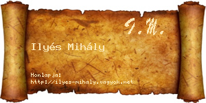 Ilyés Mihály névjegykártya