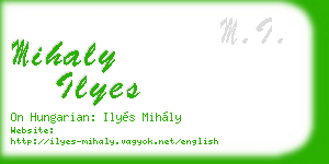mihaly ilyes business card